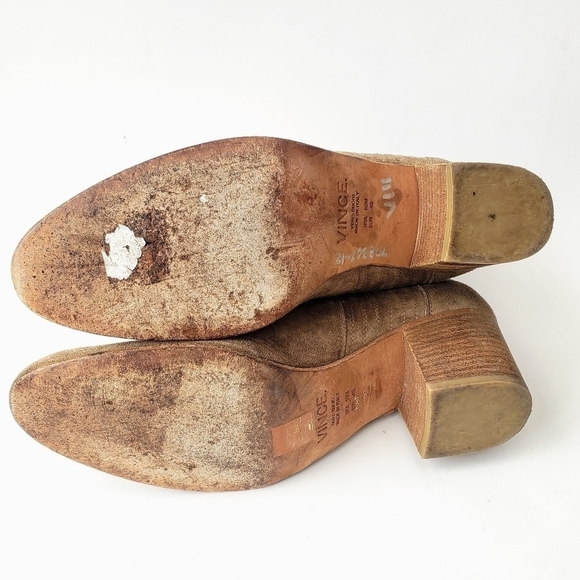 Vince Haider Taupe Suede Chelsea Ankle Boots in Flint Size 10 - Picture 12 of 12